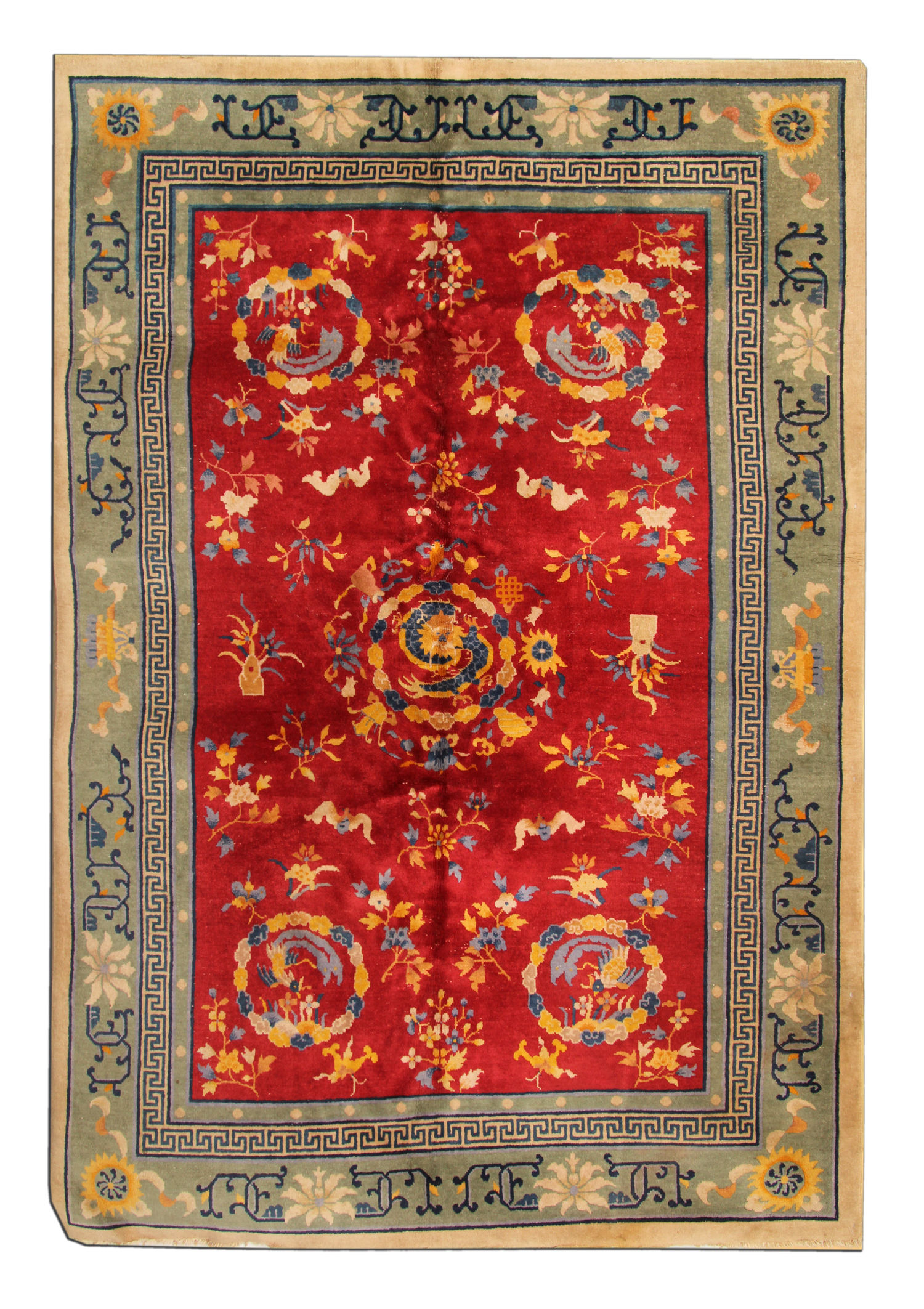 Antique Carpet Chinese Rug from Tebat Pars Rug Gallery