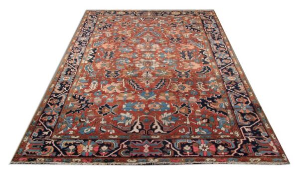 Antique Carpet Red Wool Rug
