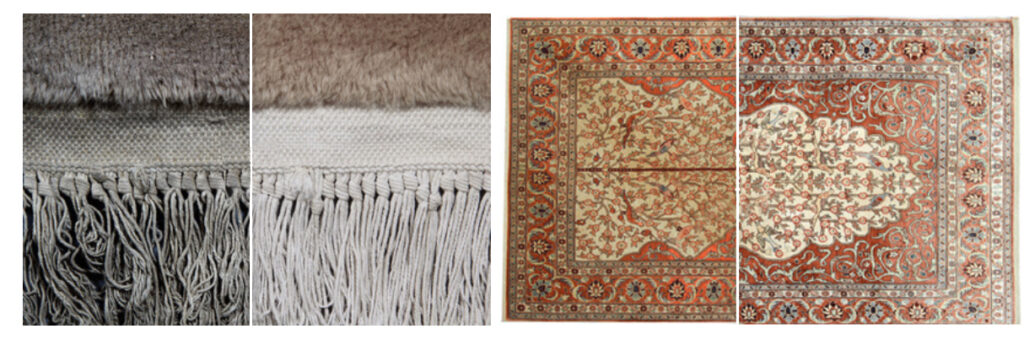 before and after of rug cleaning