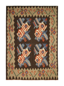 Handmade Floral Moldovan Rug, Oriental Wool Carpet Vintage Rugs For Sale